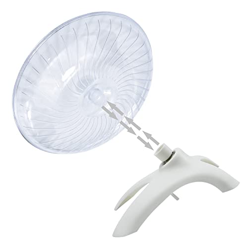 Litewoo Hamster Flying Saucer Silent Running Wheel for Gerbil Rat, White - color: White