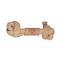 HuggleHounds Huggle-Hide Knotted Bone - Leather Dog Toys for Aggressive Chewers, Interactive leather toy for Small or Large Dog Breeds, Tough & Durable Chew Toy - Leather Bone, Large - size: Large, style: Leather Bone