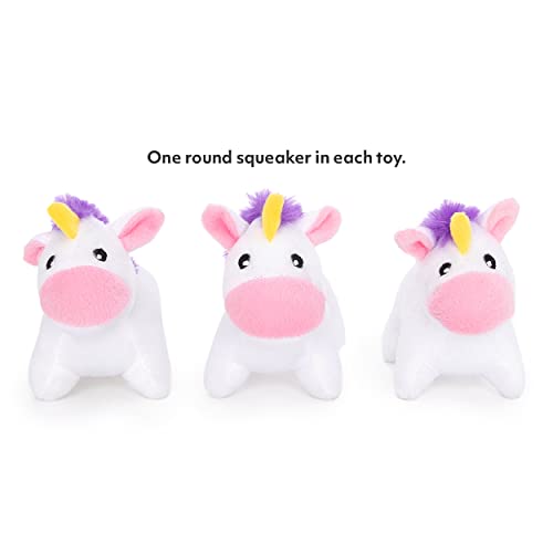 ZippyPaws Burrow Replacement Miniz Squeaky Toy for Enrichment - Unicorns - style: Unicorns (3-pack)