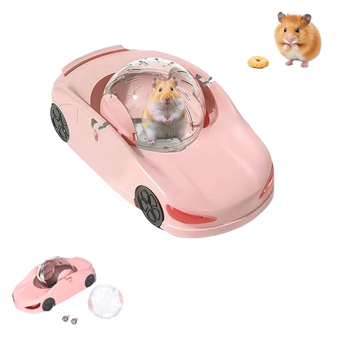 4.8 Inch Hamster Ball | 3-in-1 Hamster Car Toy (Pink)