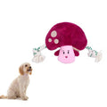 Green Sheep Puppy Plush Dog Toy, No Stuffing Squeaky Toy with Recycled Cotton Rope for Teething, Comfort and Gentle Play, Small Dogs and Puppies, Chew Toy, Mushroom - color: Mushroom