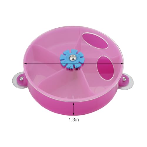 Hypeety Bird Foraging Toy Seed Food Rotating Wheel Feeder System for Parrot