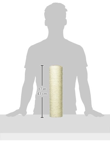 Trixie Replacement Sisal Post for Scratching Posts, Cat Trees and Cat Towers, 4.3 x 23.6-in (11 × 60 cm) - size: 11 x 60 cm