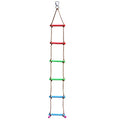 Rainbow Craft 6.6FT Ninja Rope Ladder, PP Material, Kids Obstacle Course
