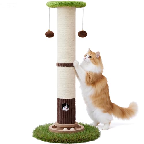 Woochpet 34" Tall Cat Scratching Posts,Heavy Duty and Thicker Cat Scratcher - color: Green