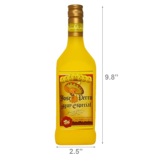 SILLY SQUEAKERS Tuffy 3 Pack Wine Liquor Bottle Dog Toys: Squeaky Dog Toy, Washable and Floats, Vinyl Construction - color: Green HeinieSniff'n Yellow KennelRelaxin JosePero