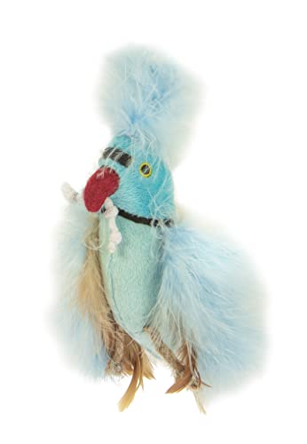 Petlinks HappyNip Blue Beauty Plush Cat Toy, Contains Silvervine & Catnip - Blue, One Size - color: Blue Beauty Bird, size: Set of 1