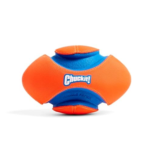 Chuckit! Fumble Fetch Dog Football, Small, Orange and Blue - size: Small, style: Orange/Blue