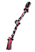 Mammoth Flossy Chews Rope Tug – Premium Cotton-Poly Tug Toy for Dogs – Interactive Rope Toy (Colors May Vary) - size: Medium 20", style: 3 Knot
