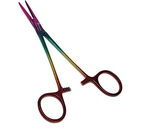 Dog Pet Ear/Nose Hair Puller Grooming Hemostat Locking Forceps Pliers, 5.5" (14cm), Straight (Lava) - color: Lava