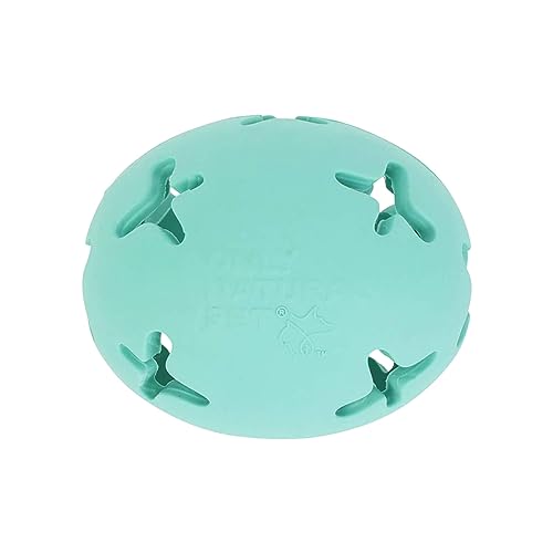 Only Natural Pet Rubber Boredom Buster Treat Stuffer Dog Toys - Interactive Stuffable Feeder Dispenser Fillable Durable Play Puppy Medium Large XS Chew Pup Hide Holder Easy Refill -RubberBall/Teal - color: Teal