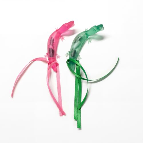 Playology Cat Toys - Catnip Infused Rubber Lizard with Ribbon, Value 2 Pack - style: Lizard 2 Pack