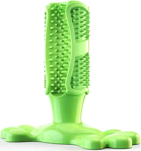 Dog Chew Toy Toothbrush Stick for Aggressive Chewers, Interactive Dog Toy - color: Green, size: L