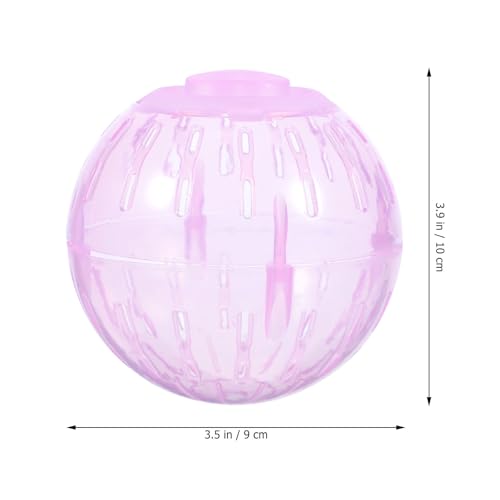 POPETPOP Hamster Exercise Ball, 3PCS 3.54inch Plastic, Running Toys for Small Animals, Reduce Boredom & Increase Activity, Random Color