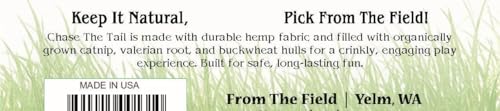 From The Field | Chase Large Hemp Cat Tail Kicker Toy | Catnip & Valerian - size: Large