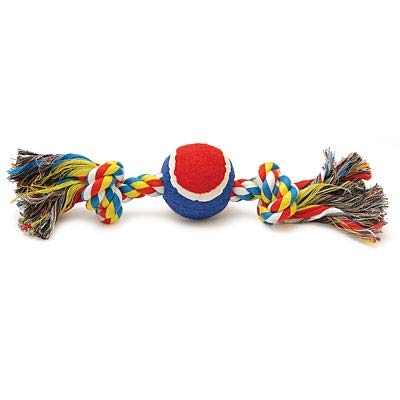 Jeffers Pet Rope Bone Dog Toy, Multi-Colored w/Bone, 12" – Durable Braided Rope for Tug of War, Chewing & Fetch – Interactive Play for Pets – Machine Washable Dog Game Toy, Supports Healthy Teeth - color: Multicolor, size: 12 Inches