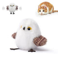 Petgravity Flapping Bird Cat Toy (No Flying), Lifelike White Tit Chirp Tweet Kitten Toy, Rechargeable Touch Activated Cat Toy Interactive Catnip Toy Exercise Toy for All Breeds 5.1" (White) - color: White