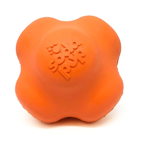SodaPup Crazy Bounce – Durable Dog Ball Toy & Chew Toy Made in USA from Non-Toxic, Pet-Safe, Food Safe Natural Rubber Material for Bonding, Mental & Physical Exercise, Problem Chewing, & More - color: Crazy Bounce Orange, size: Large