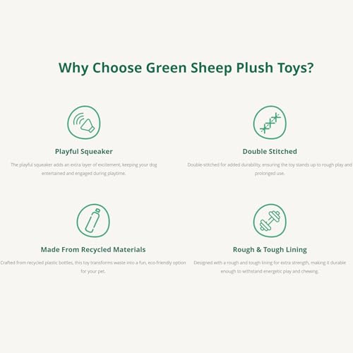 Green Sheep White Sheep Rope Toy for Dogs, Durable Plush Dog Chew Toy with Squeaker, Interactive Pet Toy for Small to Large Dogs, Tough & Safe Dog Toys to Keep Them Busy - color: White Sheep (M)