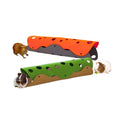 2Pack Guinea Pig Tunnel and Tube, Washable Felt Hideout, Green&Gray - color: Green&Grey