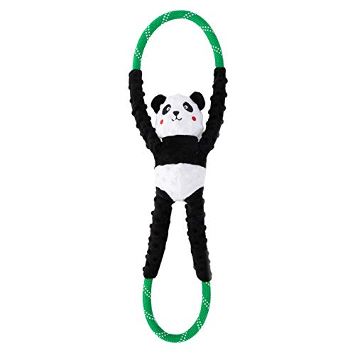 ZippyPaws RopeTugz Durable Dog Pull Rope Toy - Panda - color: Panda, size: 28 x 5 x 5 in