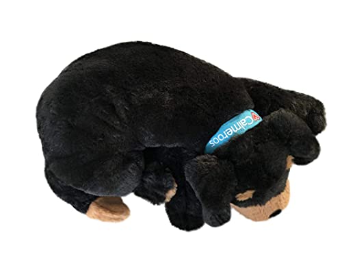 Plush Heartbeat Toy - Calming Anxiety Relief Toys for Puppies and Kittens - Heartbeat in a Soft Comforting Pet Plush for Dogs and Cats (Black and Brown) - color: Black and Brown