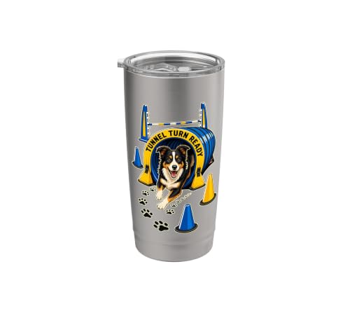 TUNNEL TURN READY Dog Agility Course, Training, Jump Bar Stainless Steel Insulated Tumbler - color: Brushed Steel