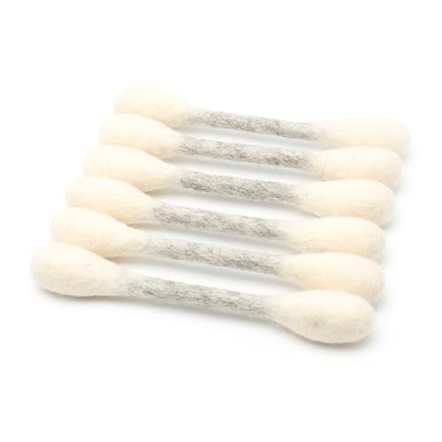 Glaciart One Swabs Cat Toys with Catnip - 6 Pk | Durable for Chew, Cute Cat Toys Interactive Kitty for Boredom, Exercise, & Play | Filled w/Organic Catnip for Anxiety & as Digestive Aid | Gift Idea - color: Grey Swabs, size: Regular