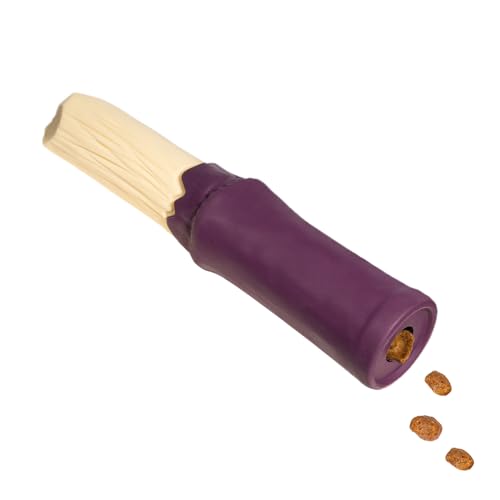 MewaJump Dog Chew Toys Tough Dog Toy for Aggressive Chewers Indestructible - color: purple dispensing toy