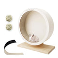 9 inch Silent Wooden Hamster Wheel with Removable Track - size: 9in