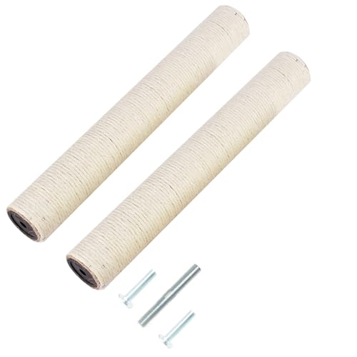 2Pcs M10 Cat Tree Replacement Post - 10mm Bolt Sisal Cat Scratching Post Replacement Pole DIY M10 Bolt Sturdy PVC Tubes Screws Included (2.36 * 19.68") - size: 2.36*19.68"
