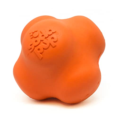 SodaPup Crazy Bounce – Durable Dog Ball Toy & Chew Toy Made in USA from Non-Toxic, Pet-Safe, Food Safe Natural Rubber Material for Bonding, Mental & Physical Exercise, Problem Chewing, & More - color: Crazy Bounce Orange, size: Large