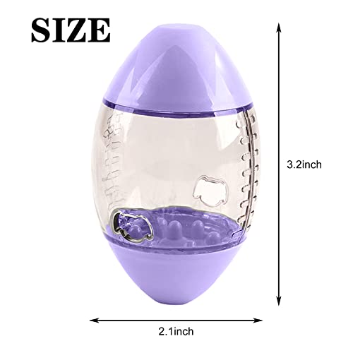 ALI2 Bearded Dragon Feeder Toy Rugby Shape, Reptile Interactive Enrichment Toy for Lizard, Gecko and Small Animals - color: Purple