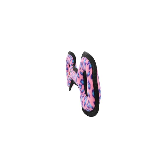 TUFFY uffy® : 2 Pack TugOWar Dog Toy: Ultra Durable Plush Toy with Multiple Layers & Reinforced Seams, Washable and Floats, Original Construction - color: 2PK Pink Leopard TugOWar