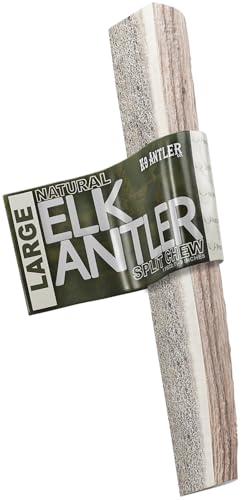 Elk Antlers for Dogs - Large Split Natural Chew (Ideal for 40-70 lb Dogs) - size: Large, style: Split