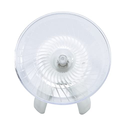 Litewoo Hamster Flying Saucer Silent Running Wheel for Gerbil Rat, White - color: White