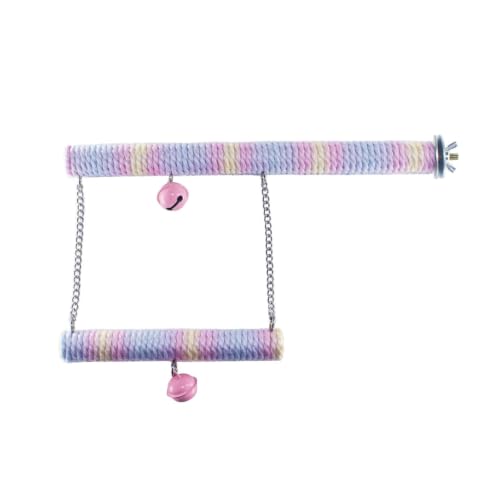 Hang a Bird Rope Perch, use a Bird Swing in the cage, and a Swing
