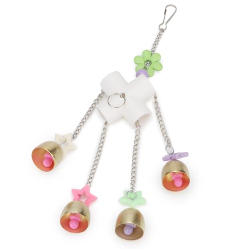 Wontee Bird Parrot Bells Toy with Sweet Sound for Parakeet Cockatiel, B - style: B (Bird Bell Toy)
