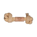 HuggleHounds Huggle-Hide Knotted Bone - Leather Dog Toys for Aggressive Chewers, Interactive for Small or Large Breeds, Tough & Durable - Leather Bone, Small - size: Small, style: Leather Bone