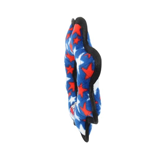 TUFFY® 2 Pack Blue Star Gear Ring Ultra Durable Plush Dog Toys - color: 2PK Multi-color Star Gear Ring