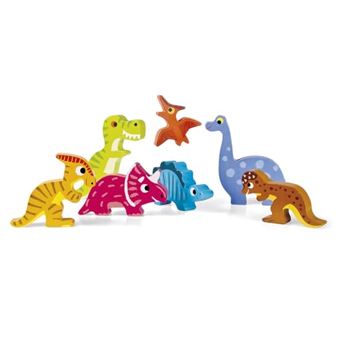 Janod - Chunky Wooden Puzzle - Dinosaur - 7 Pieces - style: Dinosaur