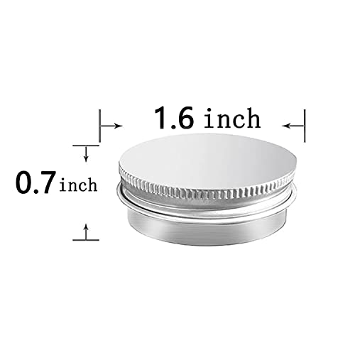 20 Pack 0.5 oz Aluminum Tin Jar with Screw Lid