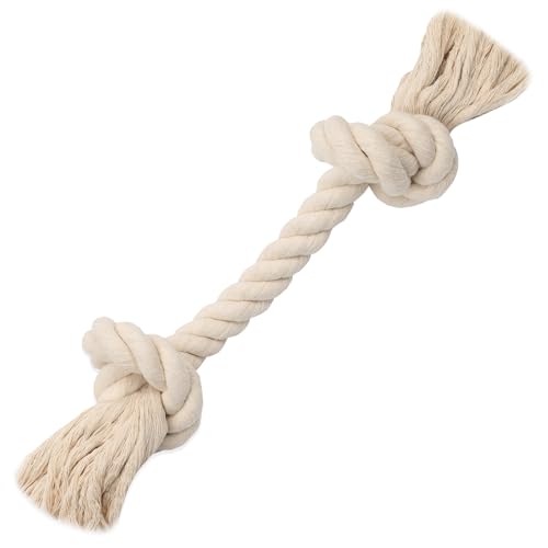 Barida Pet Supplies 100% Natural Cotton Rope Dog Toys, Premium White Cotton Dog Chew Toys, Puppy Chew Ropes for Teething, Tough Ropes for Puppy, Small and Medium Dogs - size: Small (12.00")