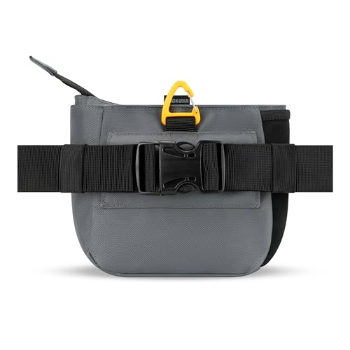 OllyDog Backcountry Day Bag | Dog Training Treat Pouch | Eco-Friendly Recycled Fabric Fanny Pack with Zipper Closure, Built-in Poop Bag Dispenser & Adjustable Waist Belt (Castle Rock) - color: Castle Rock