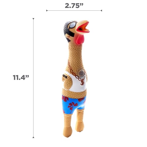 Outward Hound Squawkers Squeaky Latex Dog Toy, Earl, 11.4" - color: Tan, size: Large