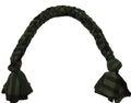 Dog Puppy Tug Pull Toy Rope Play Durable Interactive Entertaining Heavy Duty Fleece Square Braid by Knots SO Fast (Green) - color: Green