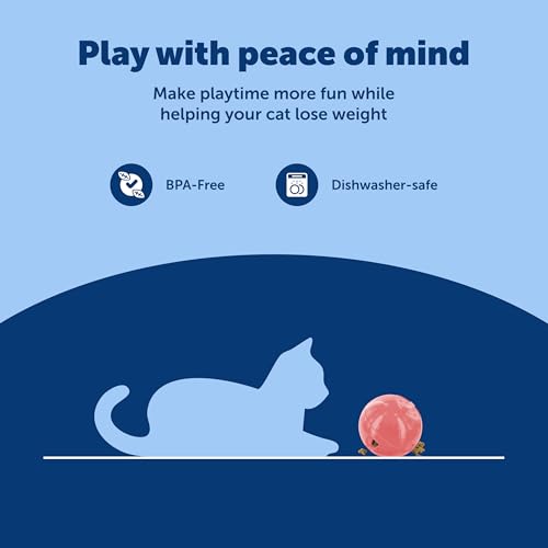 PetSafe Slimcat Feeder Ball Cat Toy, Pink - color: Pink, size: 1 Count (Pack of 1)