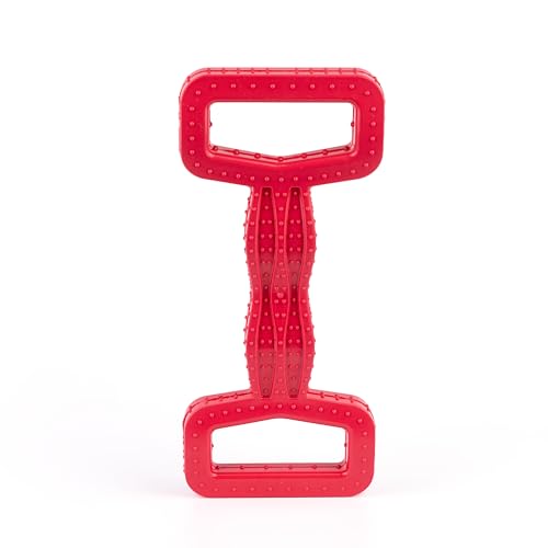 Fuzzl Large Eco Rubber Tugger – Red - Long Lasting Dog Chew Toys for Aggressive Chewers Strong Dog Toy for Dogs Durable Puppy Toys