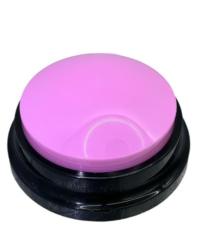 Dog Talk Buttons Voice Recording Button for Communication and Pet Training 30-Second Record & Playback Talking Button for Study, Office, Family, and Kids (Pink, one) - color: Pink
