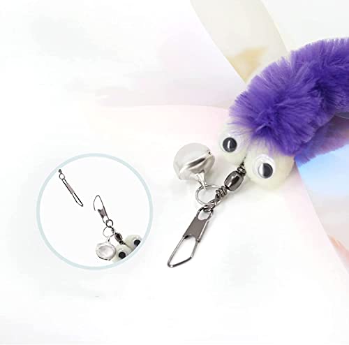 Cat Big Eye Dragonfly Toys Replacement Cat Toy Wand Refills, 6 Pieces Big Eye Dragonfly Cat Toy Feathers Refill, Interactive Cat Teaser Wand Attachments, with Bell - color: Style 5